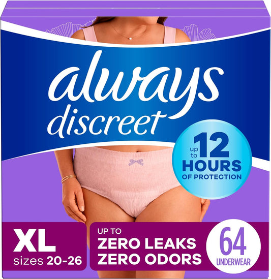 Always Discreet XL Incontinence Underwear - 100% Leak Protection!