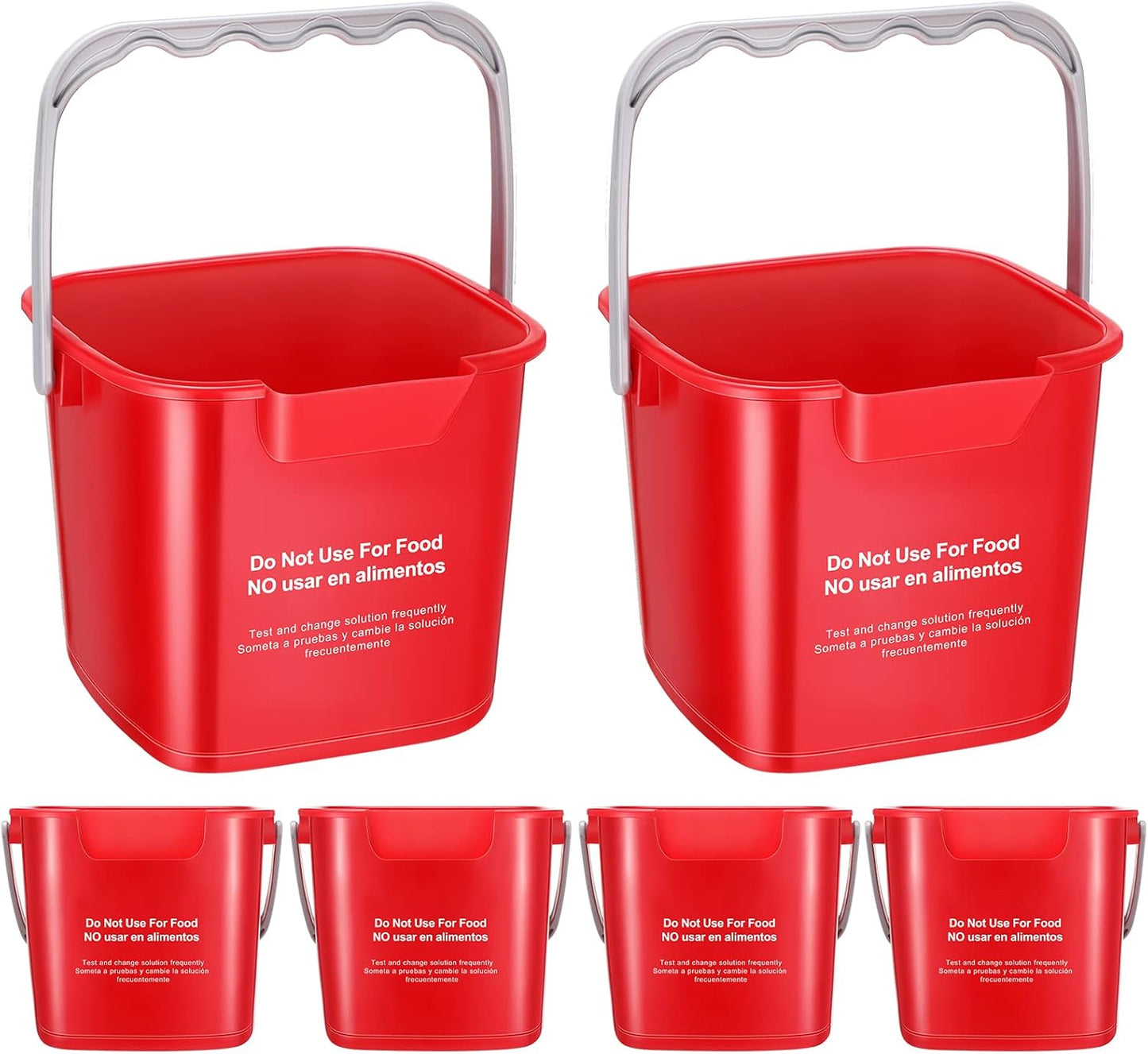 6 Pcs 6 Quart Cleaning Bucket for Home and Commercial Use
