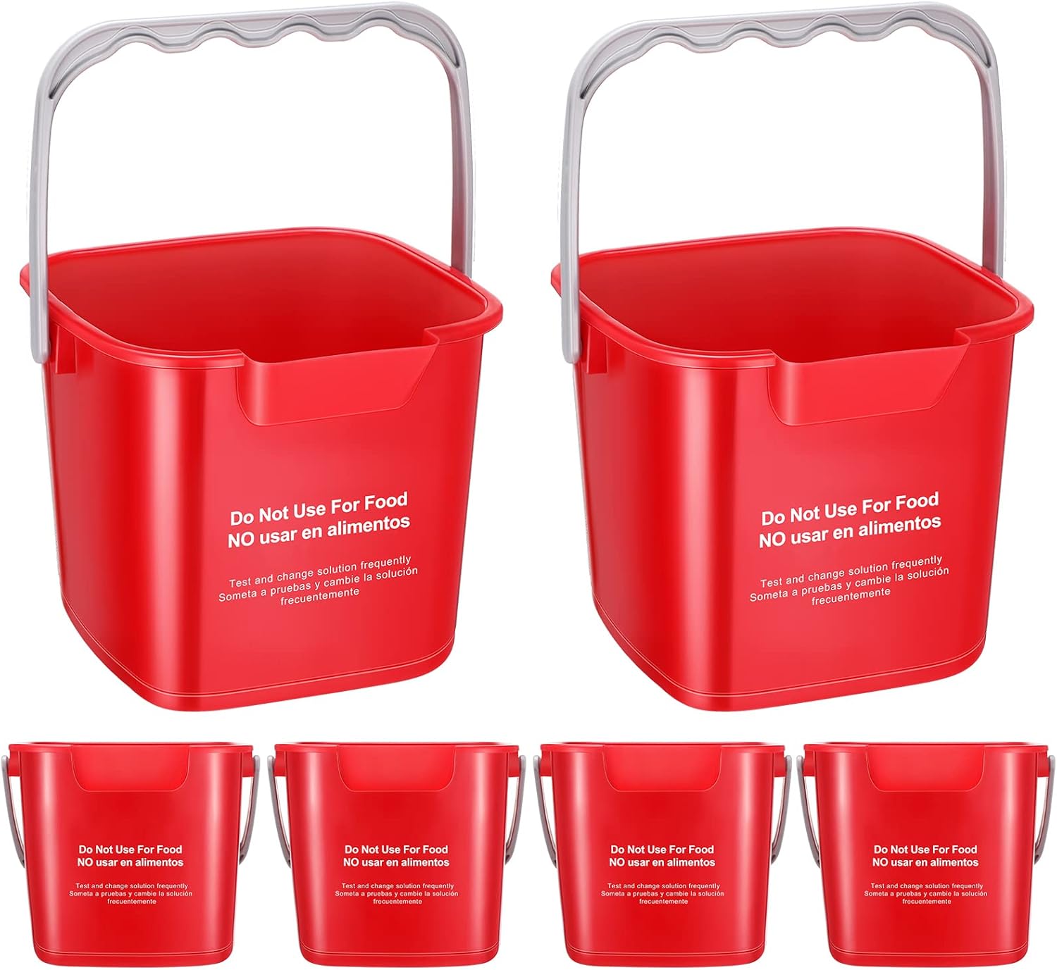 6 Pcs 6 Quart Cleaning Bucket for Home and Commercial Use