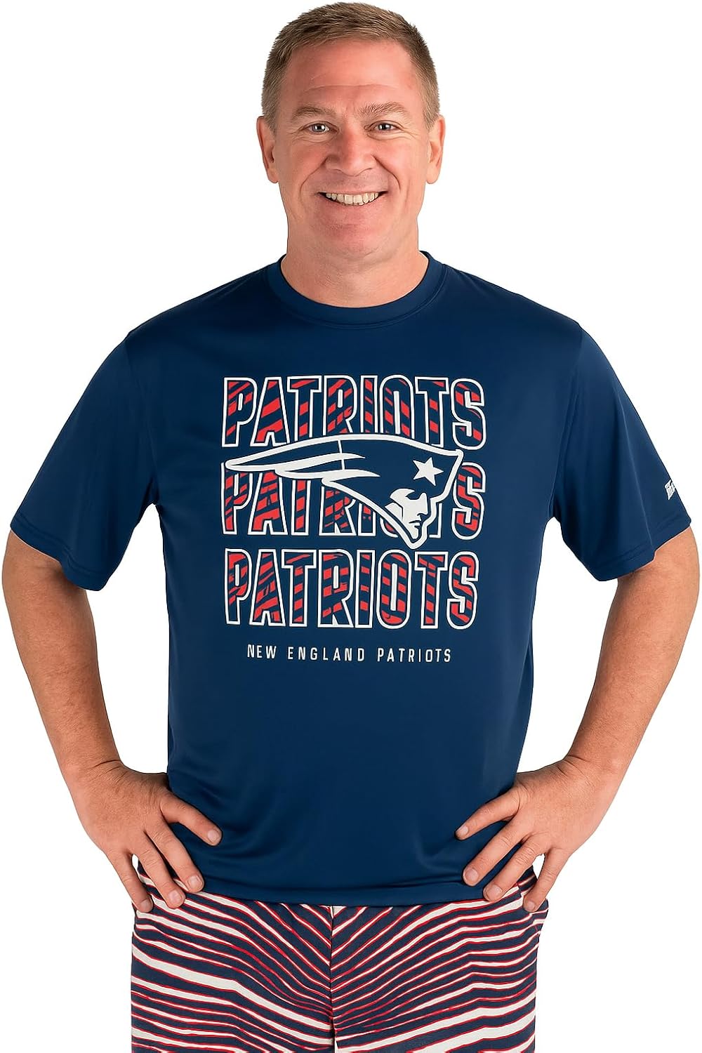 Zubaz NFL Men's Short Sleeve Team Graphic T-Shirt for Fans
