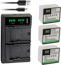 Kastar 3-Pack Battery and LTD2 USB Charger Compatible with Arlo Ultra