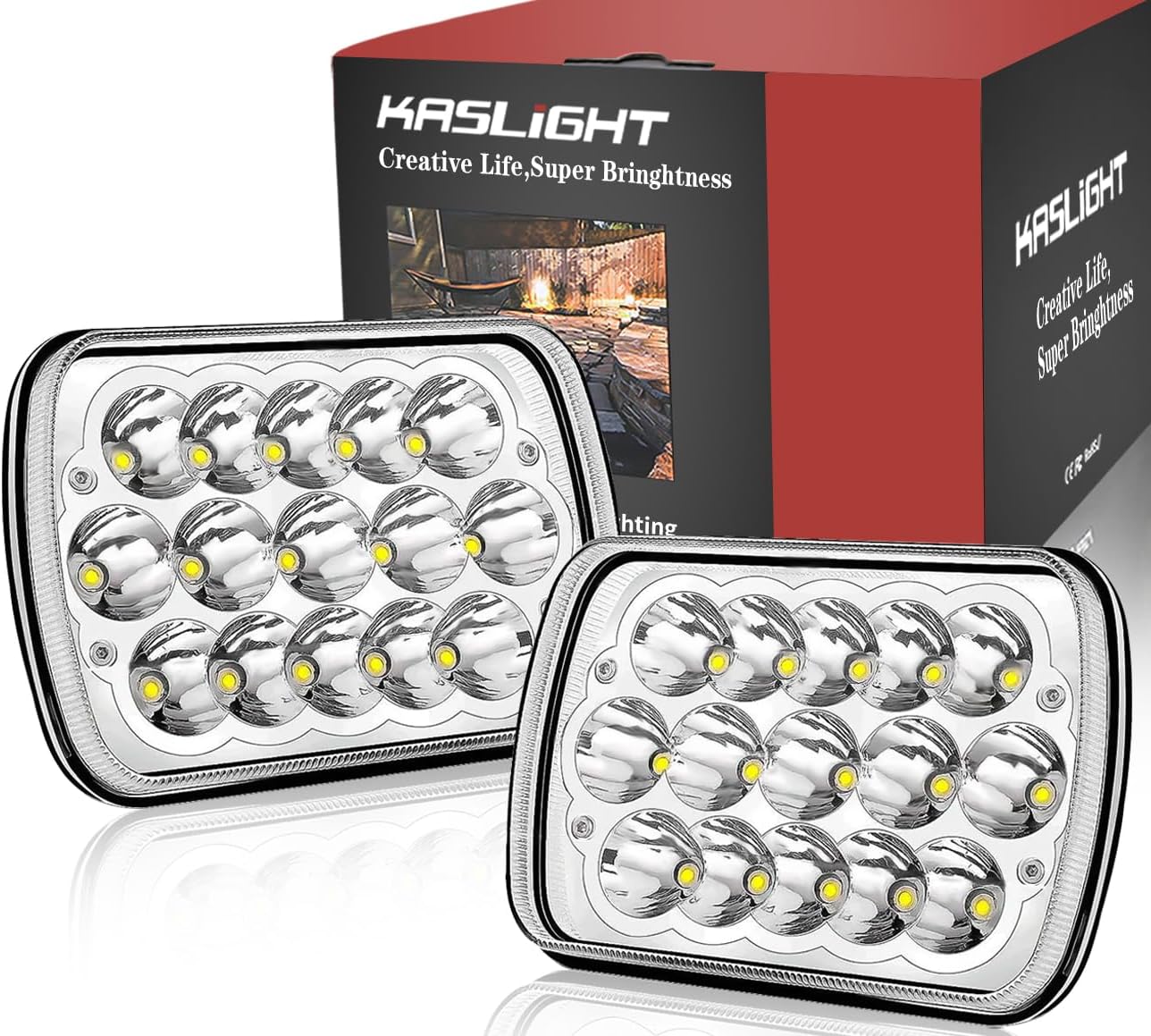 H6054 LED Headlights for Jeep Wrangler and Chevy Express