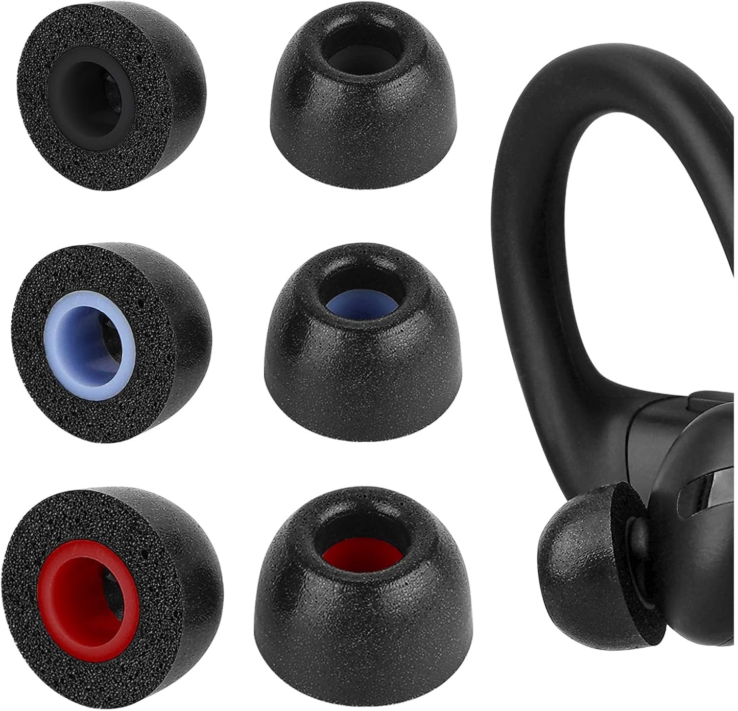 Geekria Memory Foam Ear Tips - Noise Blocking Comfort