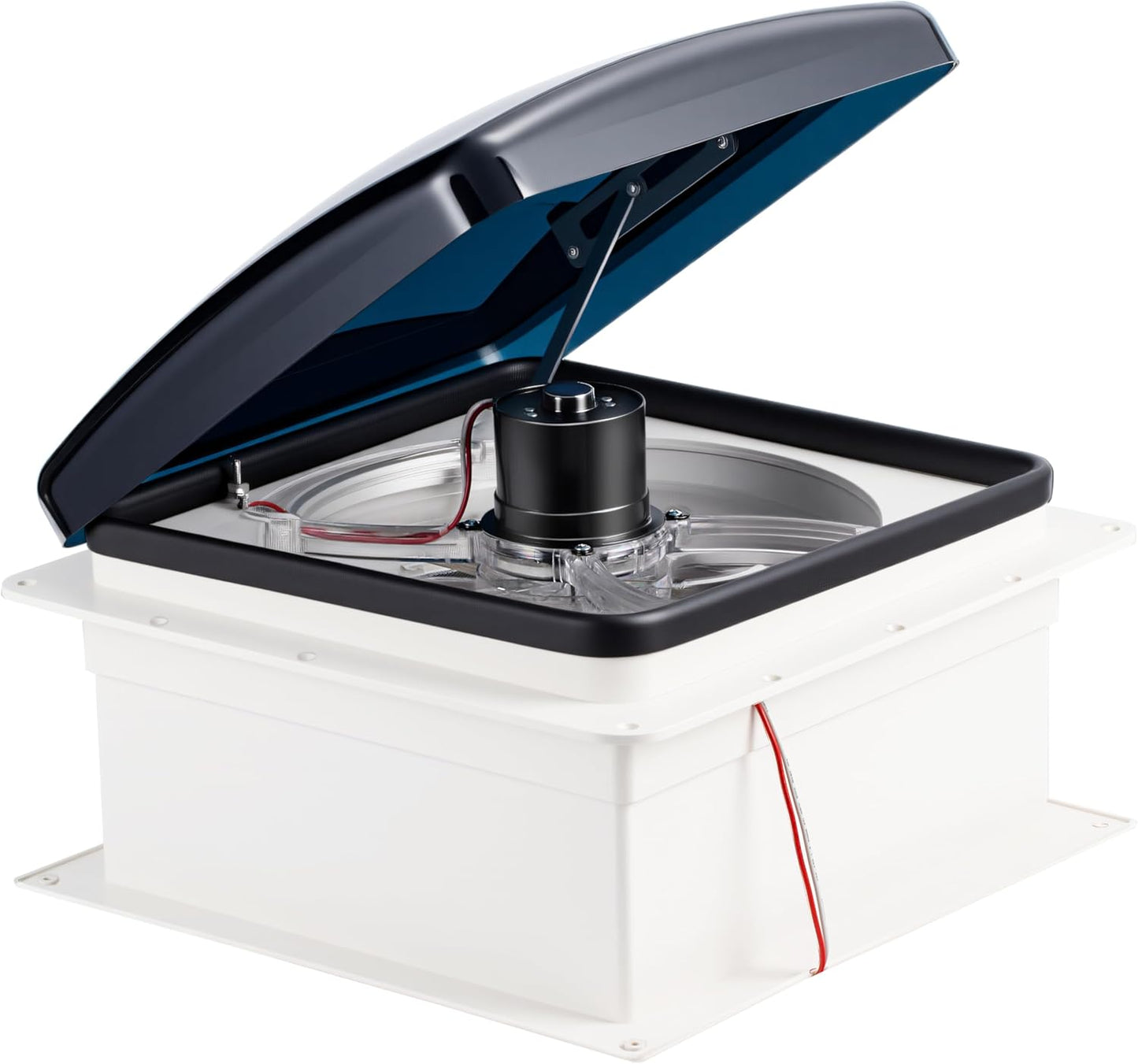 12V RV Roof Fan Vent 14in 10 Speed Reversible Manual Lift
