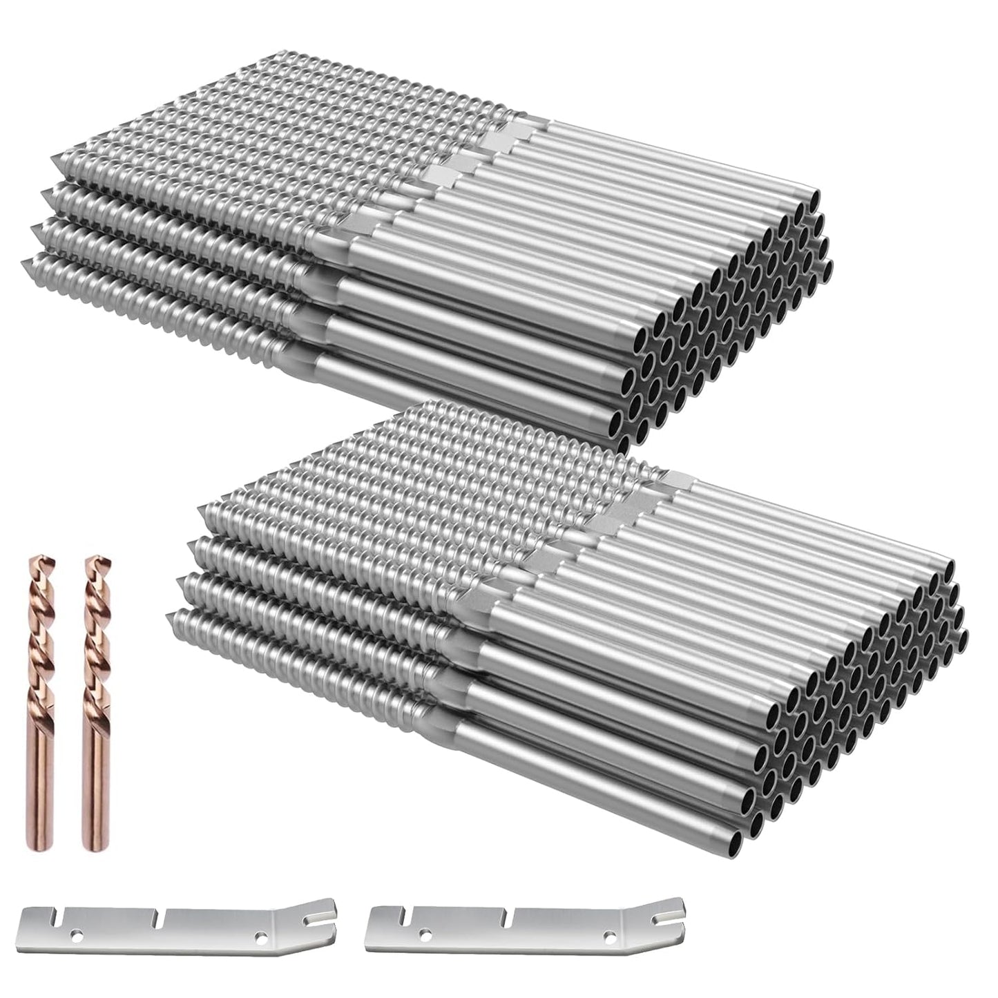 BLIKA 100 Pack T316 Stainless Steel Swage Lag Screws for Decks