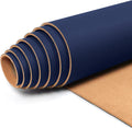 Linen Cork Board Roll Dark Blue 48 in x 36 in - Frameless Fabric Cork