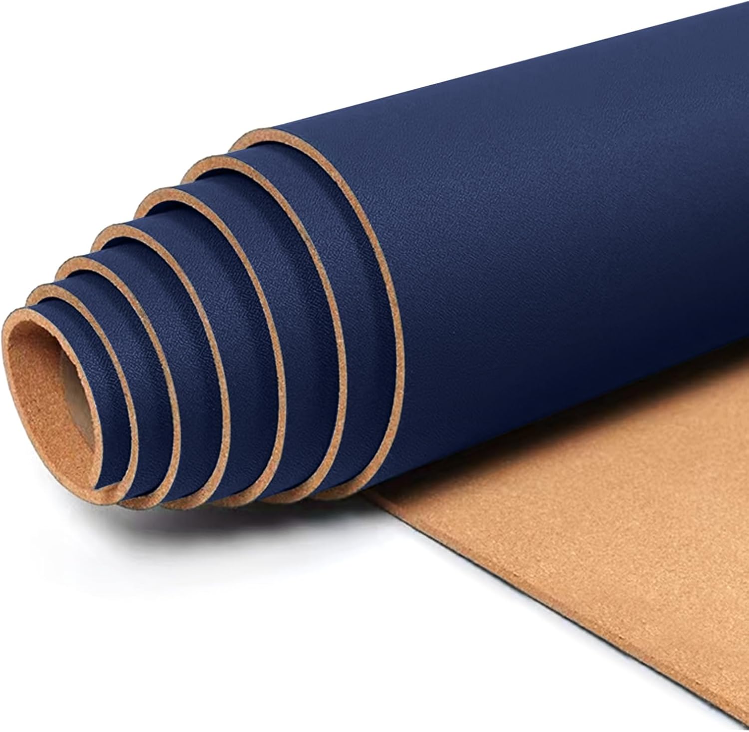 Linen Cork Board Roll Dark Blue 48in x 36in for Stylish Decor