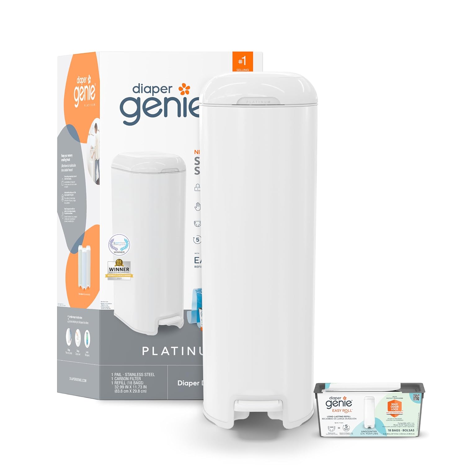 Diaper Genie Platinum Pail: Ultimate Odor Control and Convenience
