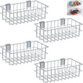 Slatwall Hanging Baskets 4-Pack - Durable Metal Storage for Garages