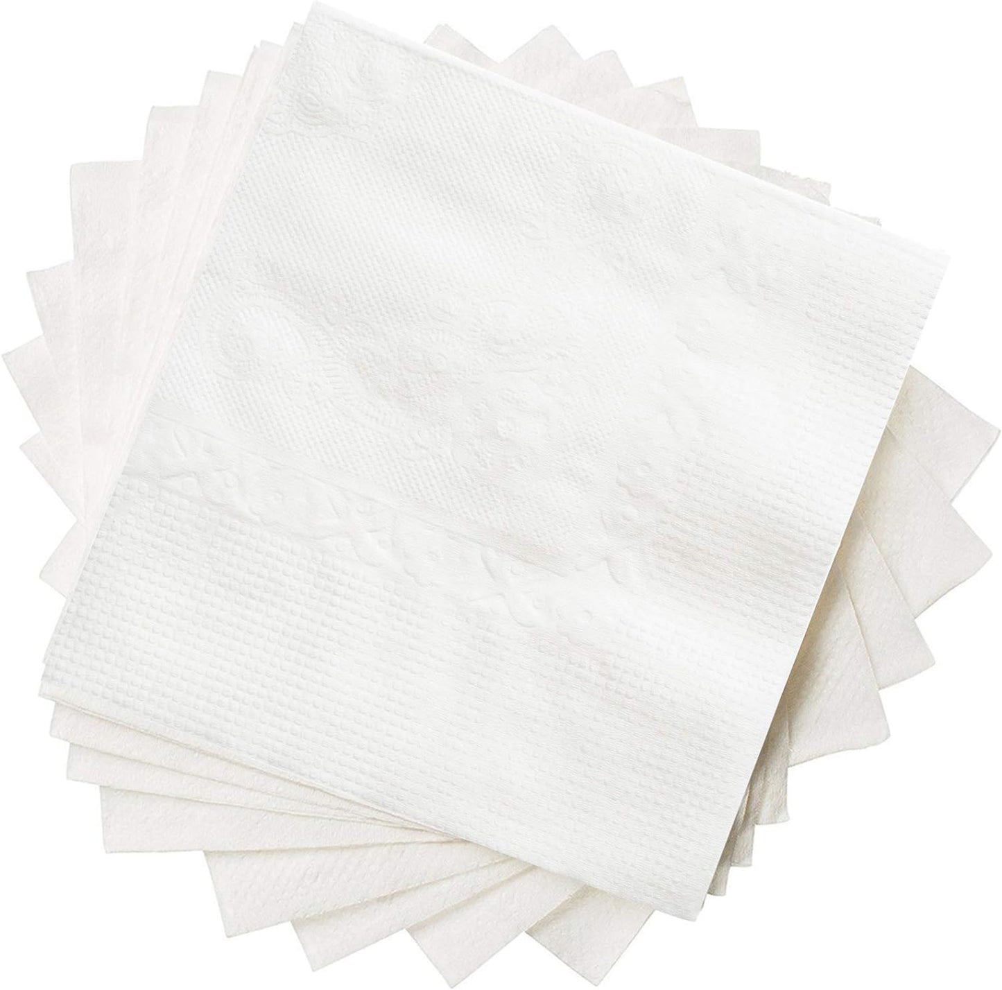 GUSTO White Beverage Napkins - 500 Count 1-Ply Bulk - Multi-Use for Restaurants, Bars & Parties! 
