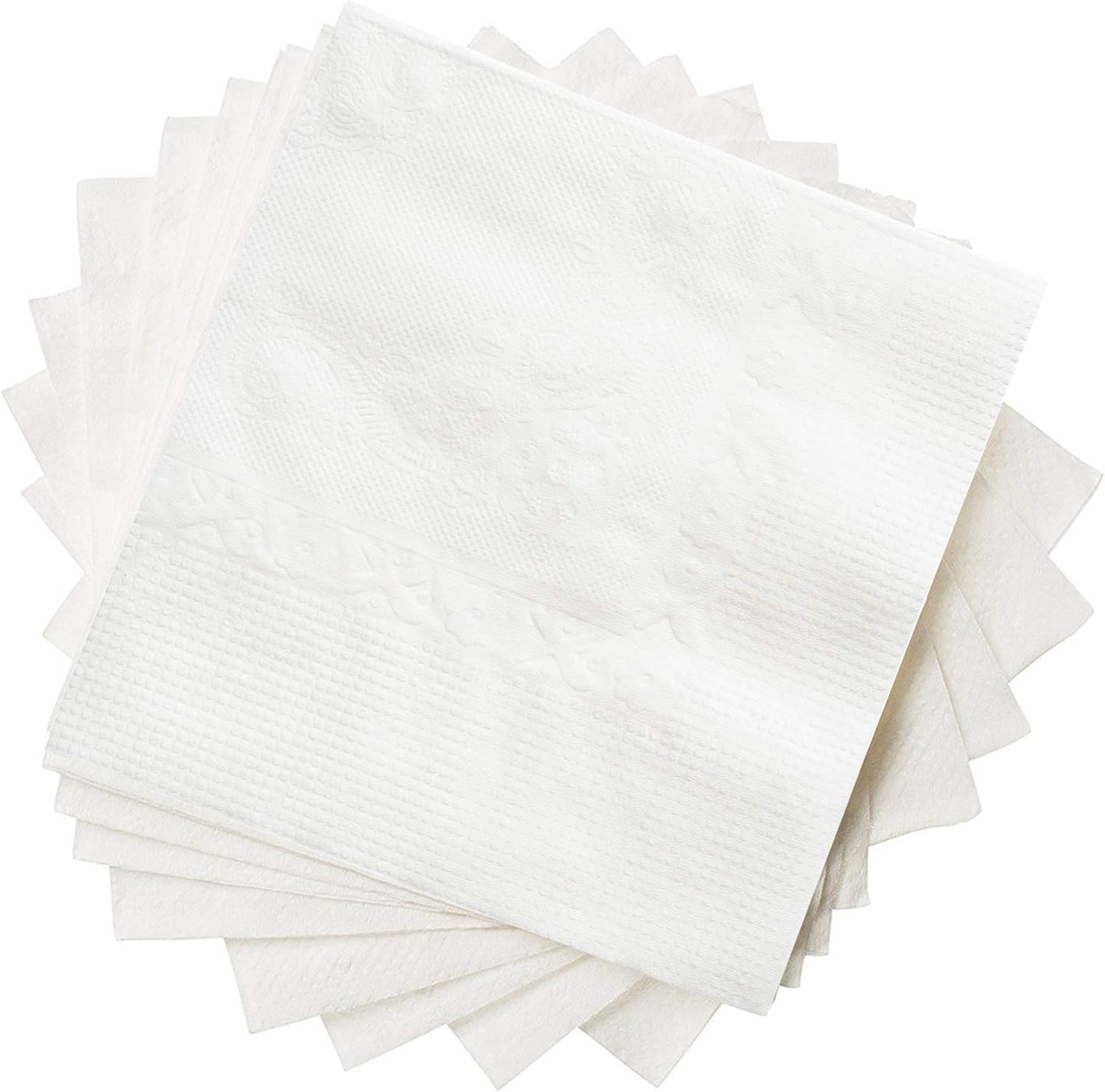 1000 White Beverage Napkins - Bulk 1-Ply Cocktail Party Napkins