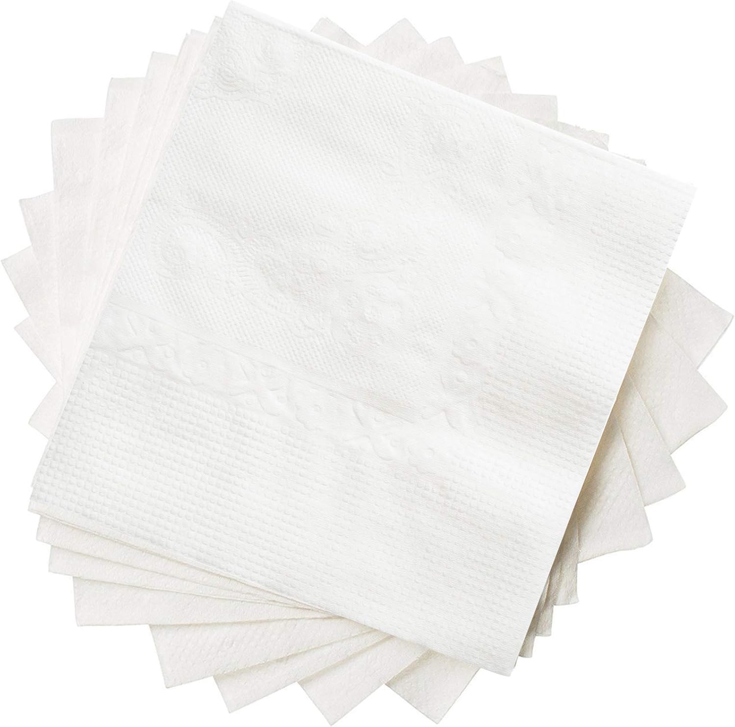 1000 White Beverage Napkins - Bulk 1-Ply Cocktail Party Napkins