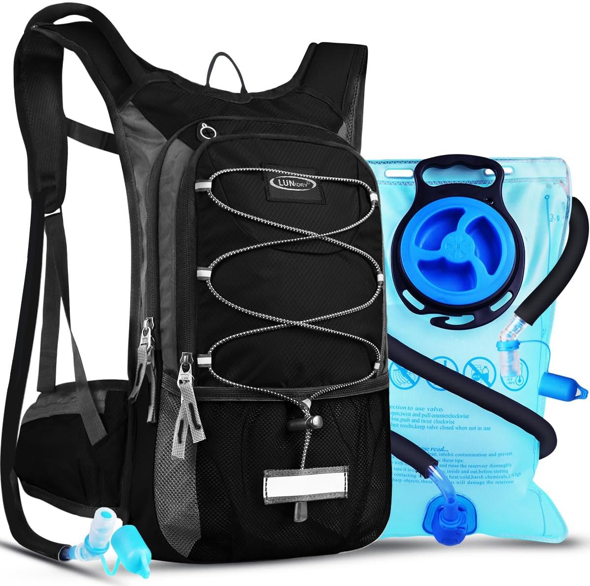 Insulated Hydration Pack Backpack with 3L Leak-Proof Bladder