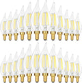 24-Pack Dimmable E12 LED Candelabra Bulbs 40W Equivalent - Bright