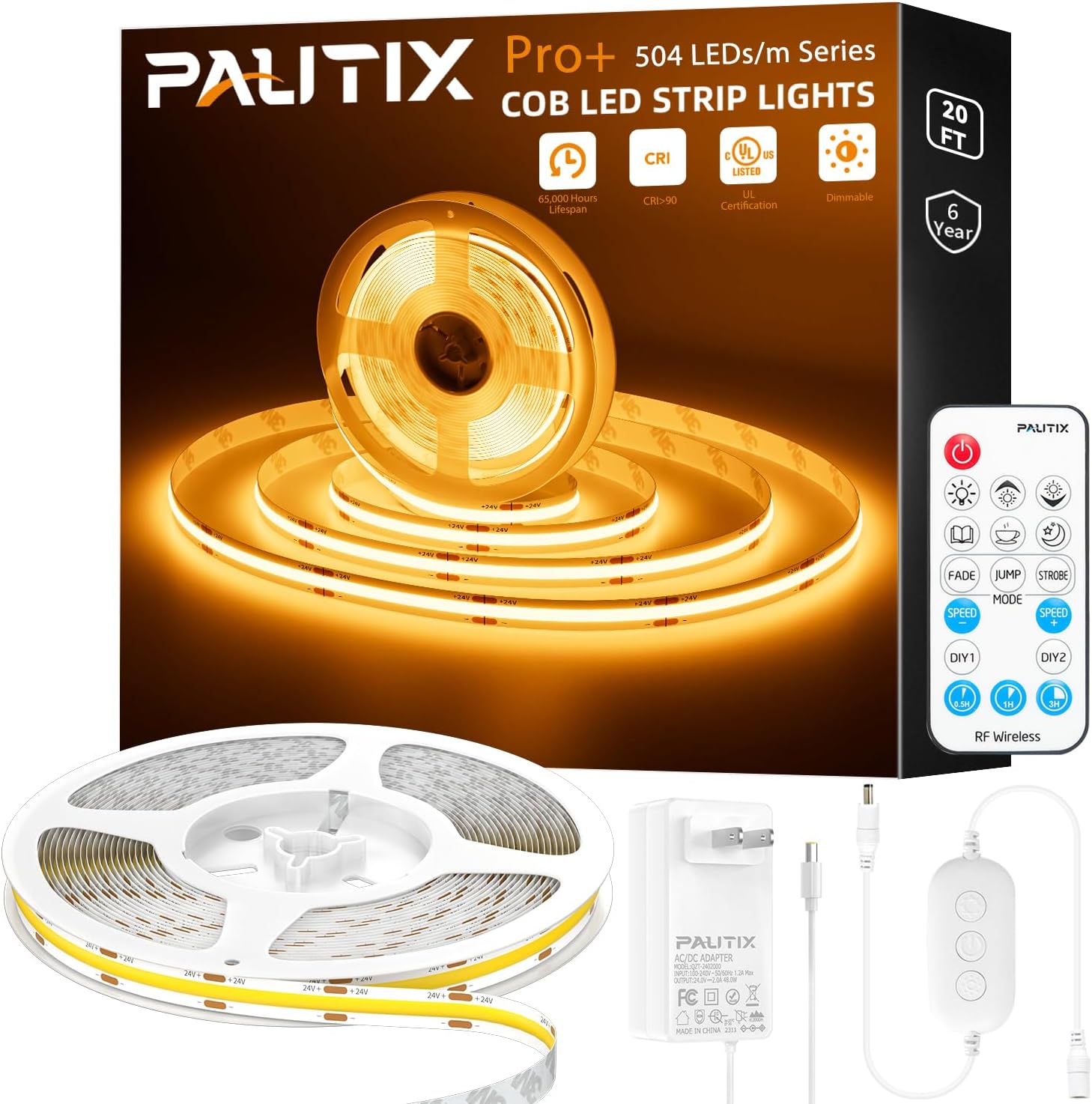 PAUTIX COB LED Strip Light for Bright and Dimmable Lighting