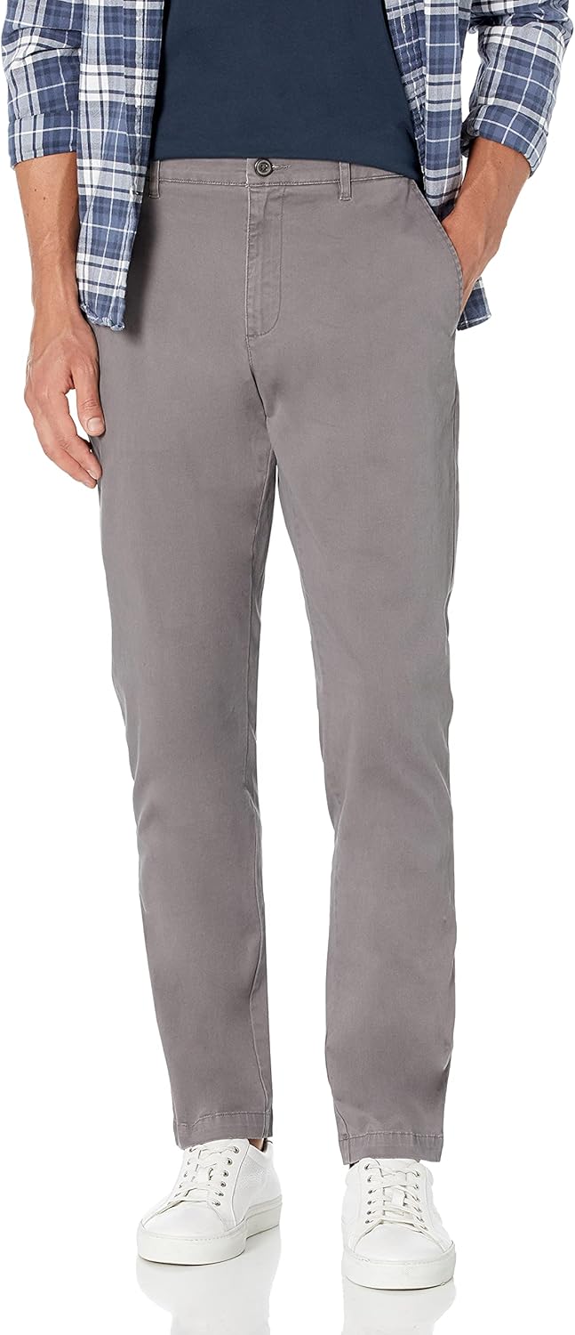 Athletic-Fit Washed Comfort Stretch Chino Pant for Men