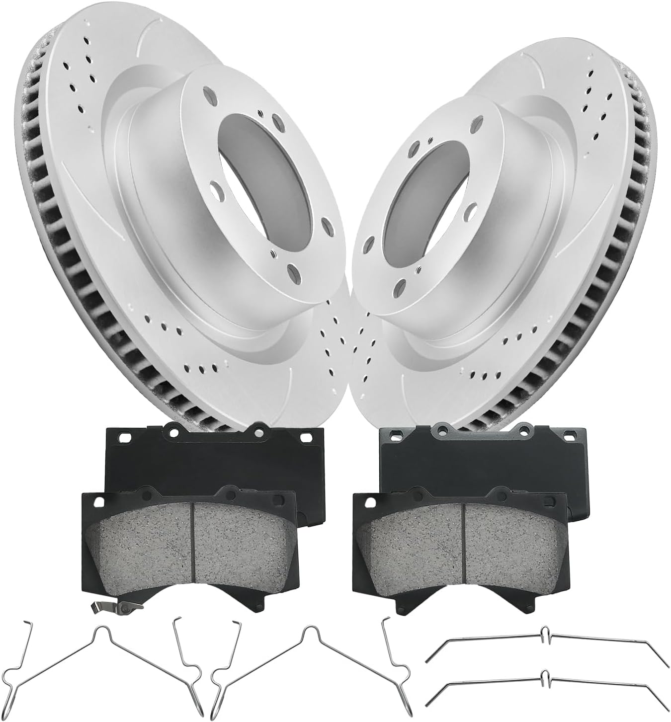 Anpulsero Brake Pads and Rotors Kit for Toyota Tundra Sequoia