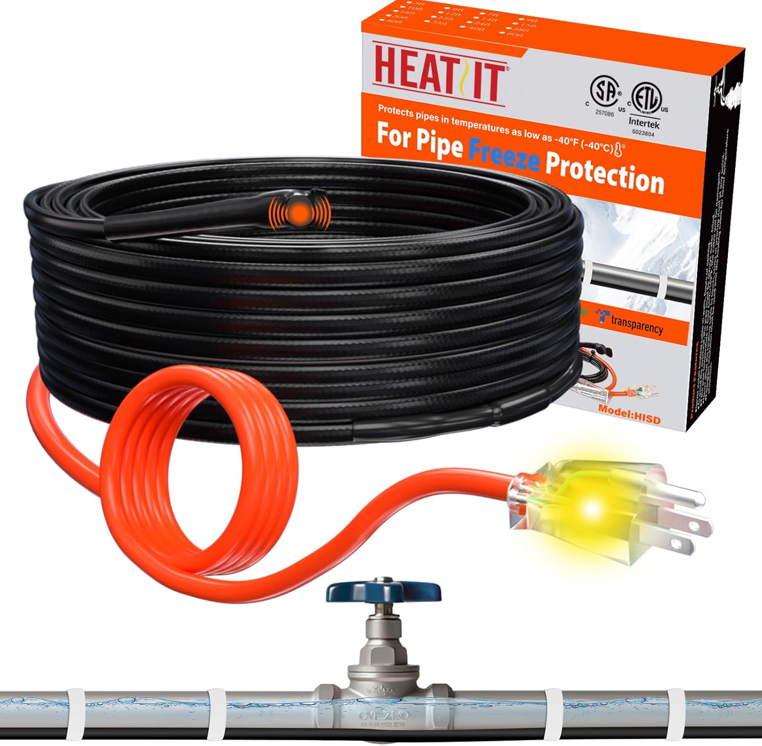 HEATIT Pipe Wrap Heat Tape - Reliable Freeze Protection Solution