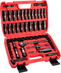 3/8 in Drive Impact Socket Set 95Pcs - Durable Cr-V Kit