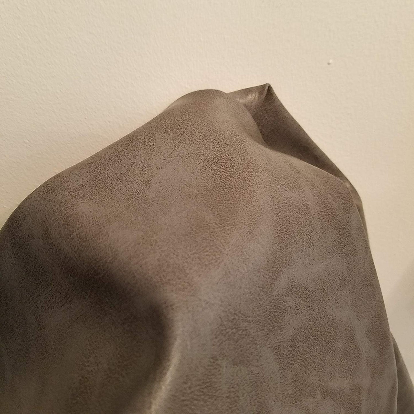 Dark Gray Soft Faux Vegan Leather Sheet for Upholstery Projects
