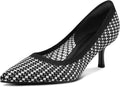 mysoft Kitten Heels for Women Low Heel Pumps 2 in Closed Toe - Comfort