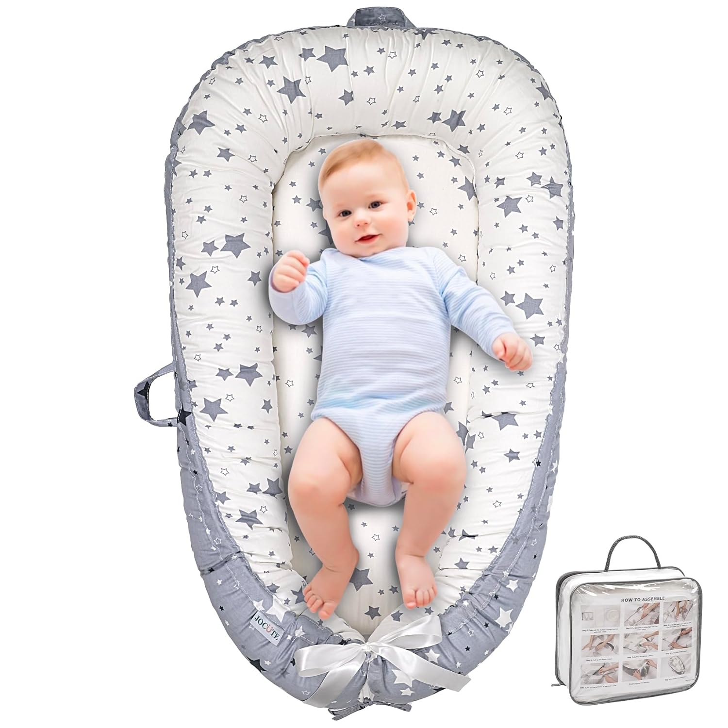 Baby Lounger, Ultra Breathable Cotton Soft Infant Floor Seat