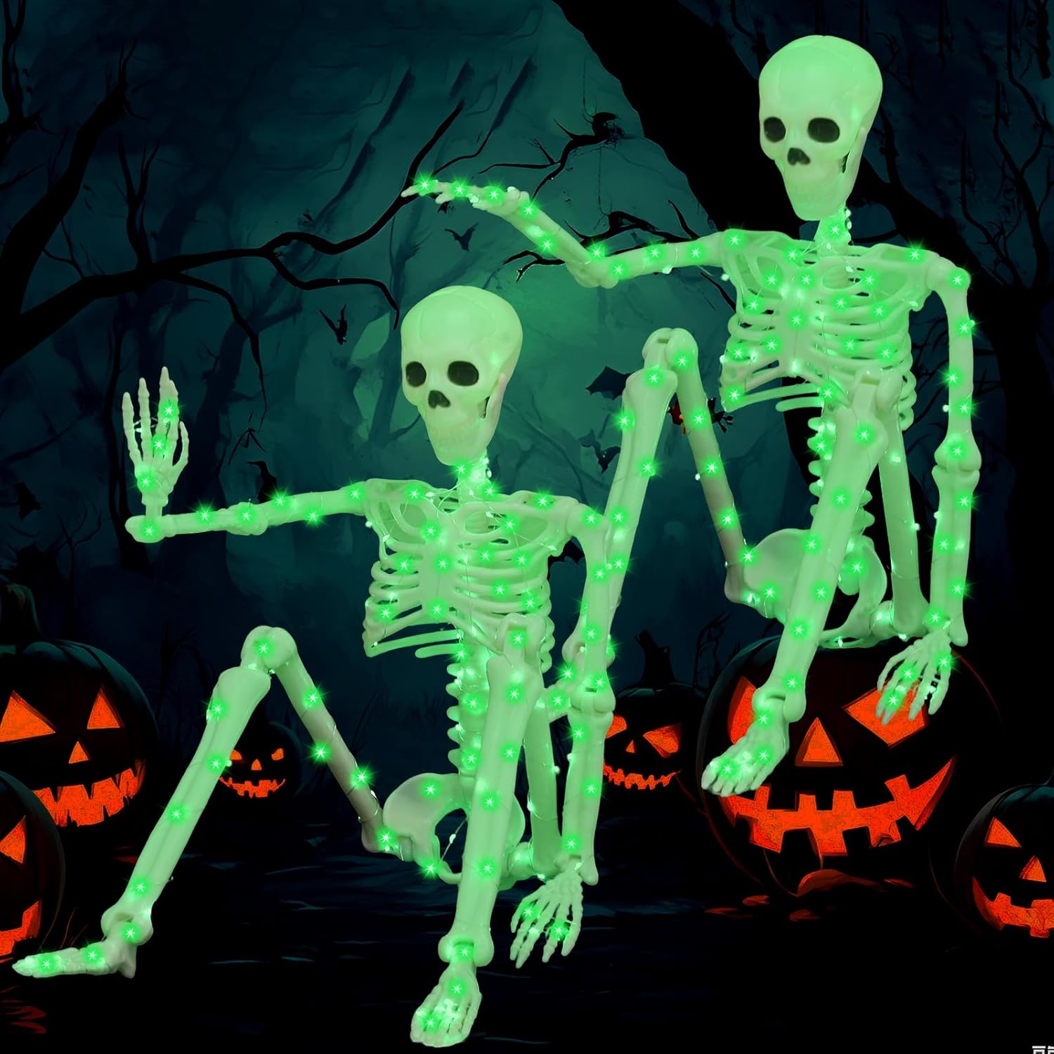 36 Inch Halloween Skeleton Decoration Set for Spooky Decor
