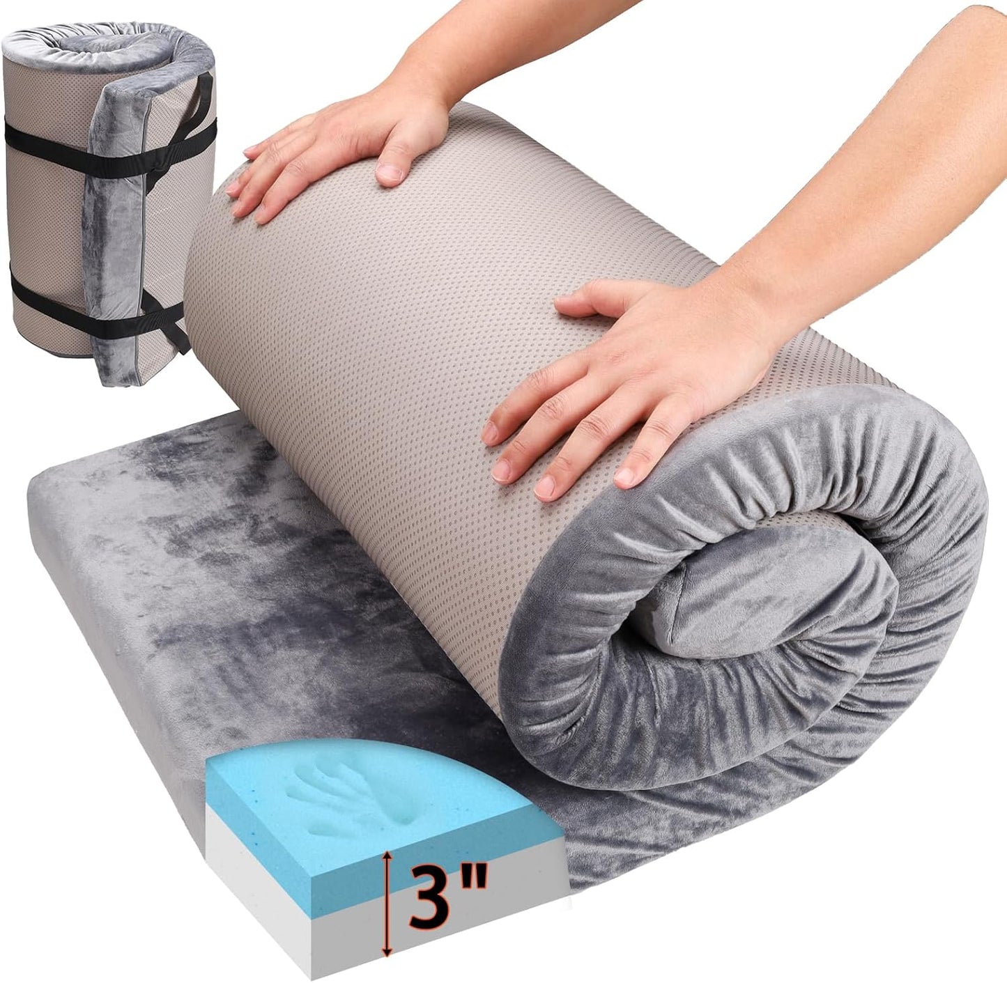 Memory Foam Sleeping Pad Camping Mattress for Comfortable Travel