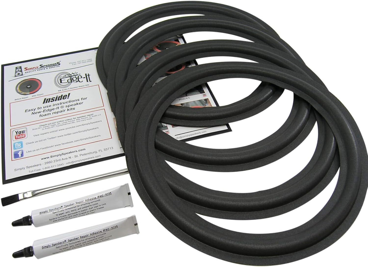 Standard 12 Inch Foam Speaker Repair Kit for Quality Sound