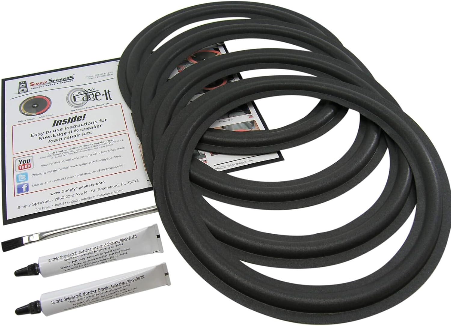 Standard 12 Inch Foam Speaker Repair Kit for Quality Sound