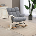 Rocking Chair Nursery Teddy Upholstered Glider Rocker - Cozy Nursery
