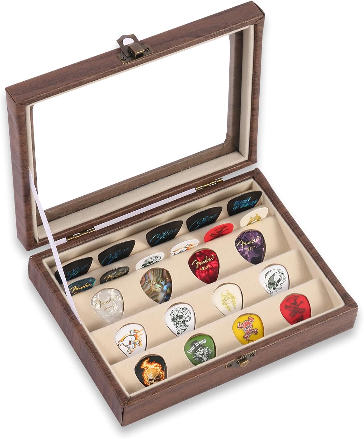 12-Grid Guitar Pick Holder Case: Display & Store with Ease