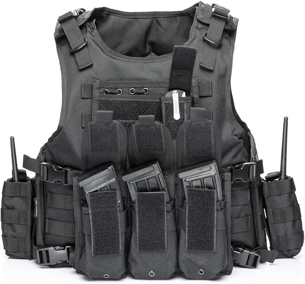 YAKEDA Adjustable Tactical Airsoft Training Vest for Outdoor Use