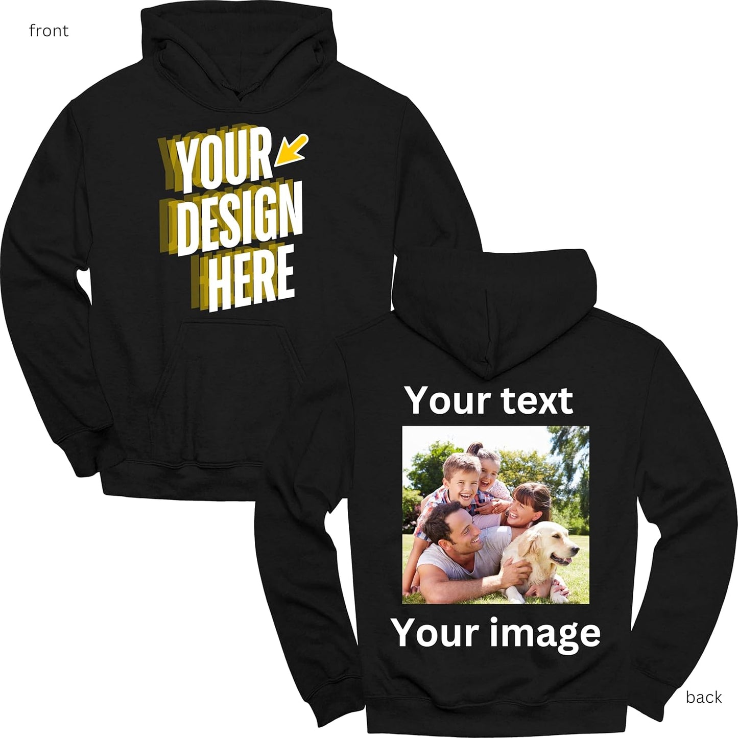 Personalized Couple Hoodies | Custom Front & Back Print | Printson