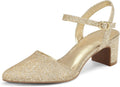 mysoft Women's Pumps 2 in Chunky Block Heel Pointed Toe - Comfortable