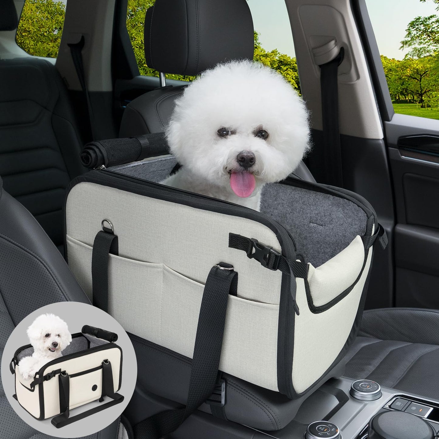 YUDODO Pet Car Seat: Portable & Anti-Slip Travel Buddy