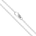 Sterling Silver Rope Chain 1.7mm Necklace - Diamond-Cut Sparkle