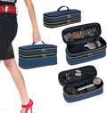 Hair Dryer Travel Carrying Case Dual-Layer Expandable - Slim Organizer