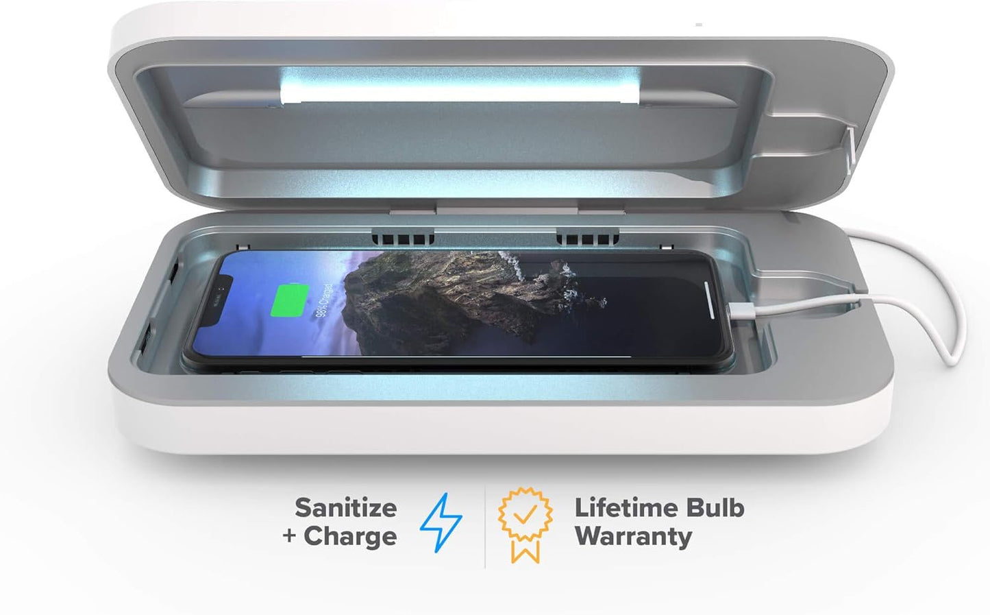 PhoneSoap 3 UV Cell Phone Sanitizer & Charger for All Phones