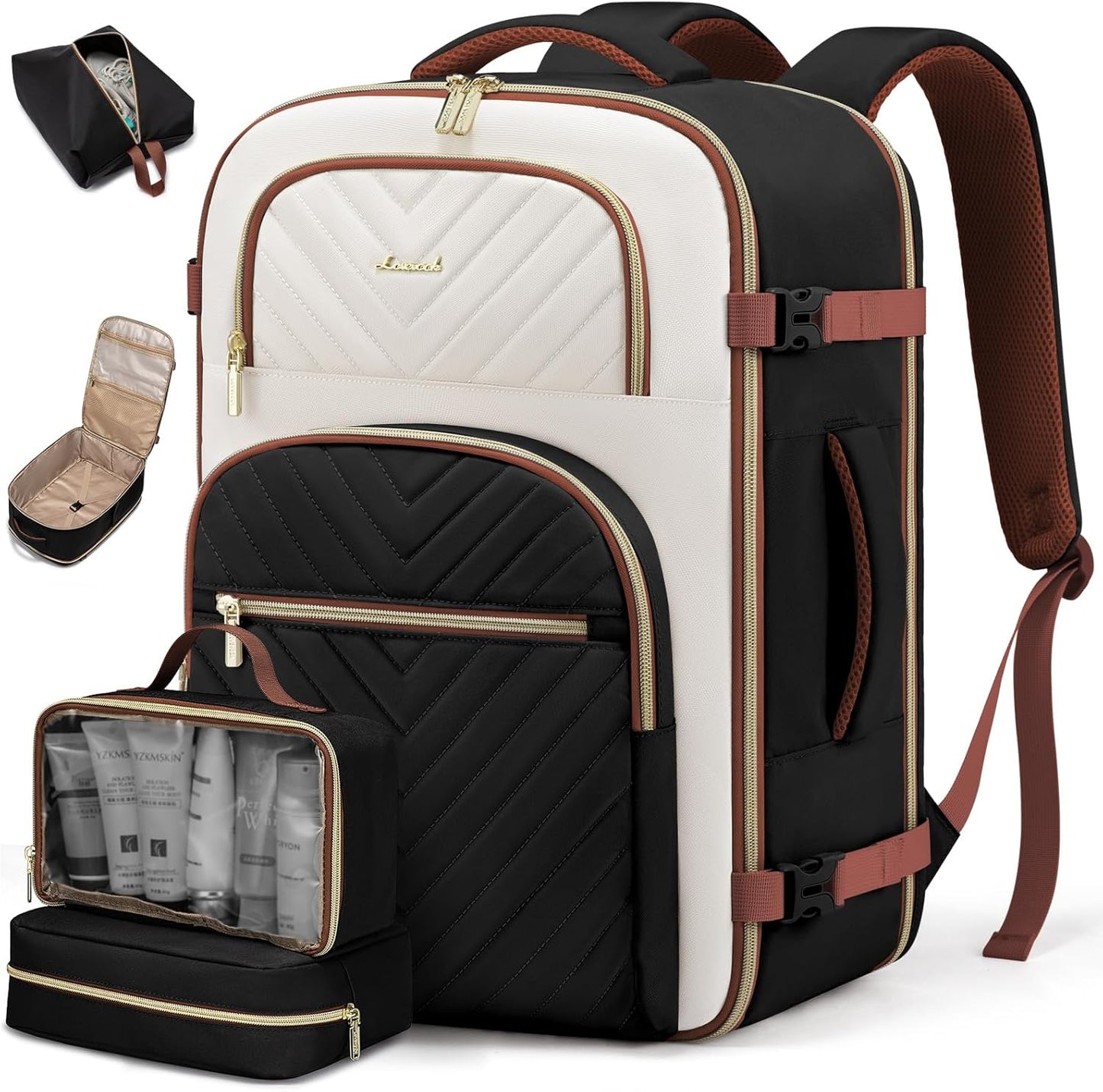 LOVEVOOK Travel Backpack 50L - Waterproof Carry on Essentials