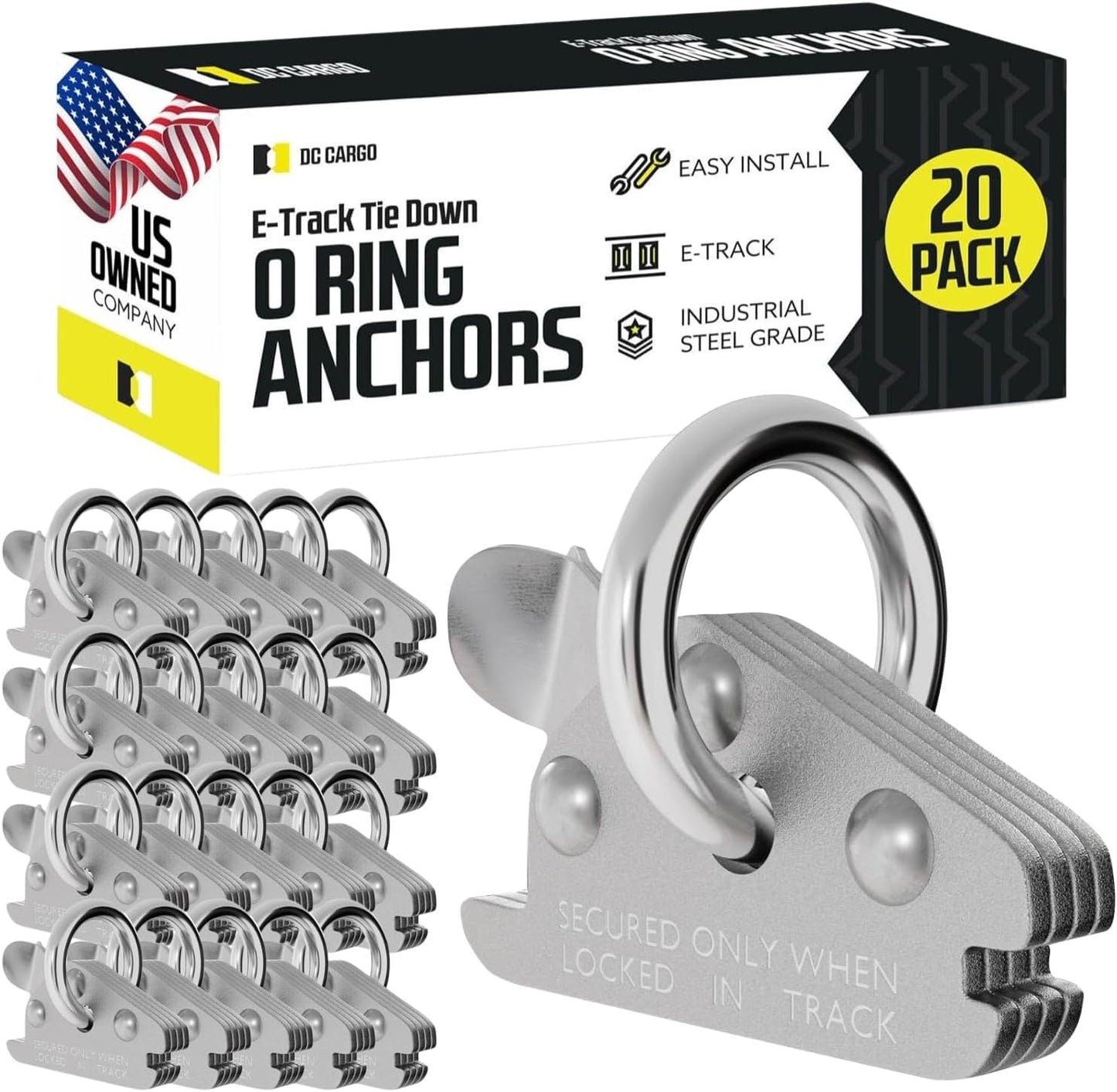 DC Cargo Mall Extra Heavy Duty Steel O-Ring for E-Track System