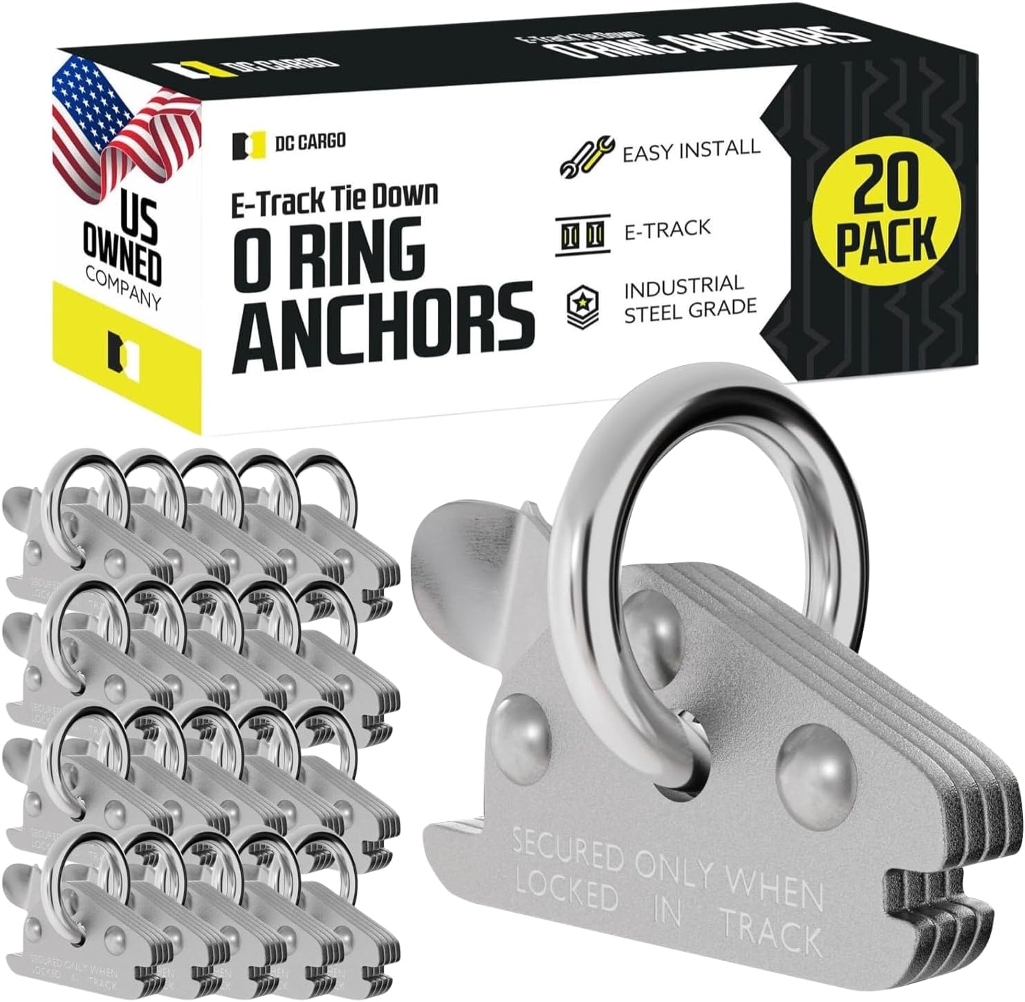 DC Cargo Mall Extra Heavy Duty Steel O-Ring for E-Track System
