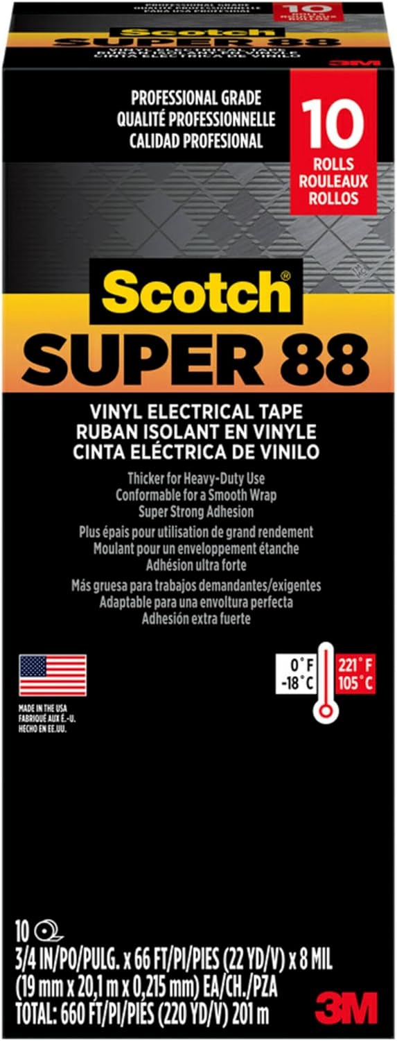 Scotch Super 88 Electrical Tape for Reliable Insulation Needs