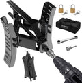 RV Wheel Chock Stabilizer with Rotatable Sides - Locks Tandem Tires