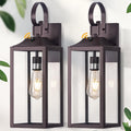 19 in Dusk to Dawn Outdoor Wall Sconce 2 Pack - Auto Sensor Lighting