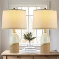 Luvkczc Ceramic Table Lamps Set of 2 - 3-Color Adjustable Bedside