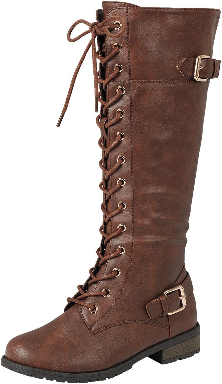 Mango 27 Womens Knee High Buckle Riding Boots for Effortless Style