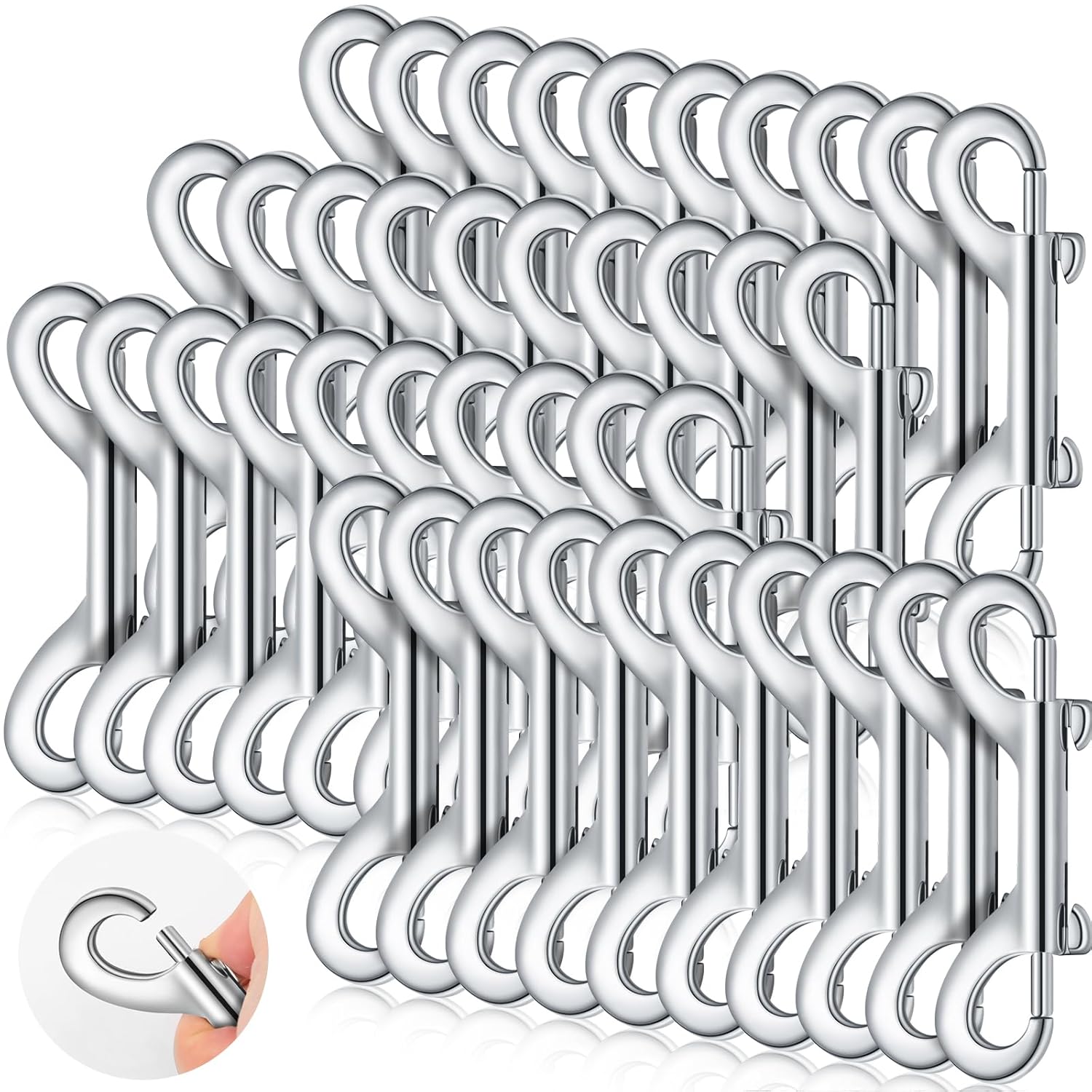 40 Pcs 3.5 Inch Double Ended Bolt Snaps Hooks for Versatile Use