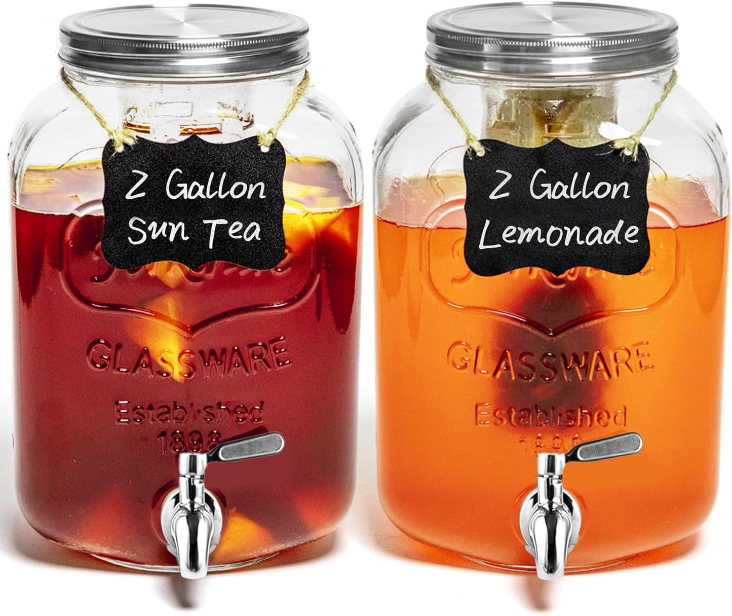 2 Gallon Drink Dispensers for Parties - Perfect for Events