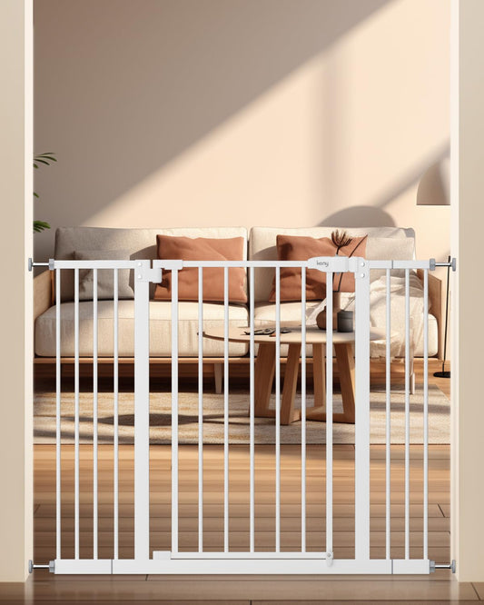 Durable 30 Auto-Close Pet Gate for Stairs - Easy Walk